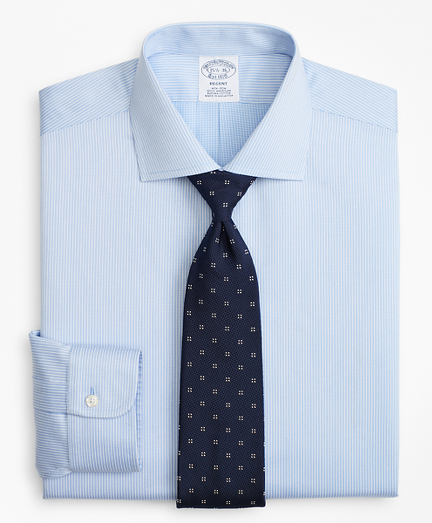 Regent Fitted Dress Shirt, Non-Iron Mini-Double Stripe