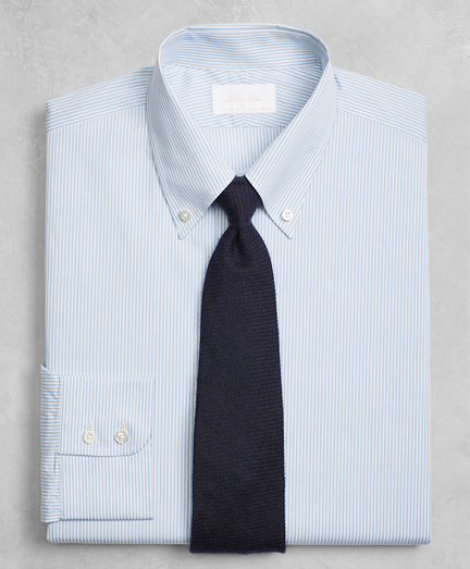 Golden Fleece&reg; Regent Fitted Dress Shirt, Button-Down Collar Blue Micro-Stripe