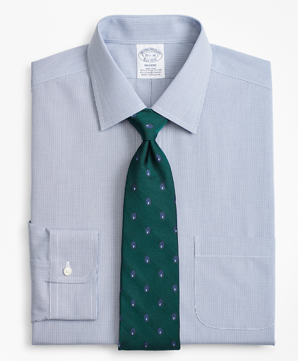 Stretch Regent Fitted Dress Shirt, Non-Iron Micro-Windowpane