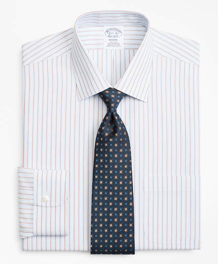 Regent Fitted Dress Shirt, Non-Iron Hairline Alternating Stripe