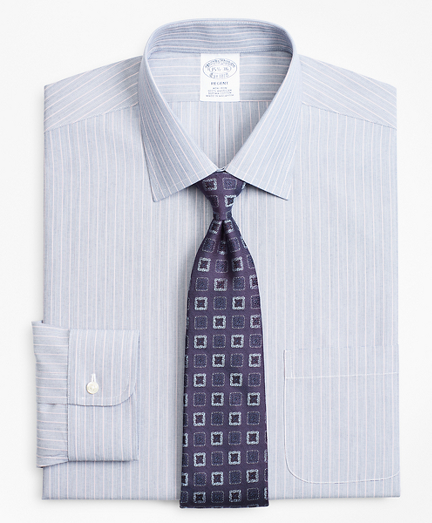 Regent Fitted Dress Shirt, Non-Iron Hairline Ground Alternating Stripe