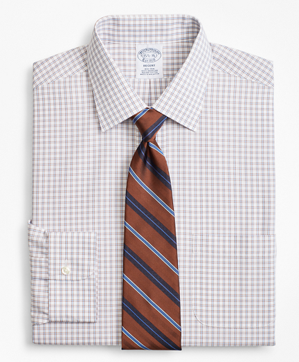Regent Fitted Dress Shirt, Non-Iron Framed Windowpane