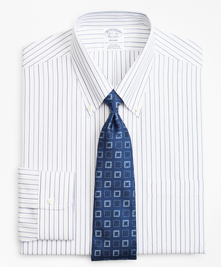 Regent Fitted Dress Shirt, Non-Iron Alternating Multi-Stripe