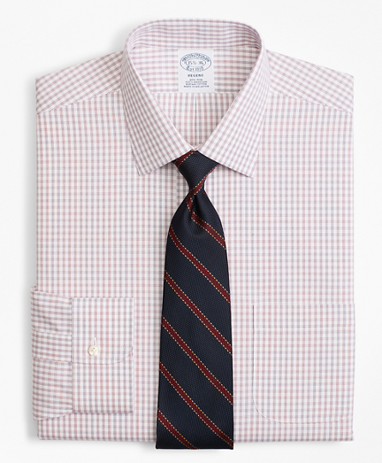 Regent Fitted Dress Shirt, Non-Iron Framed Windowpane