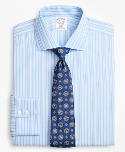 Regent Fitted Dress Shirt, Non-Iron Alternating Ground Stripe