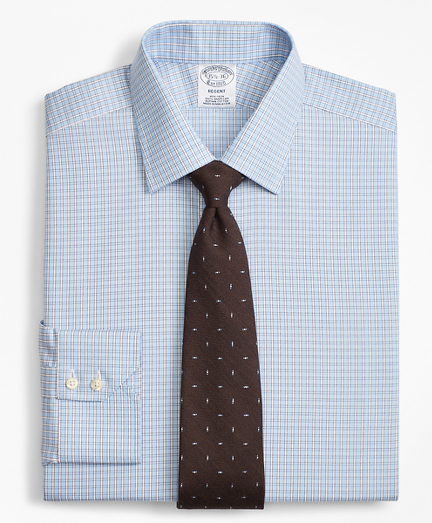 Regent Fitted Dress Shirt, Non-Iron Two-Tone Framed Windowpane