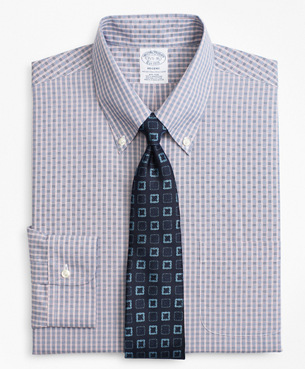 Regent Fitted Dress Shirt, Non-Iron Two-Tone Check