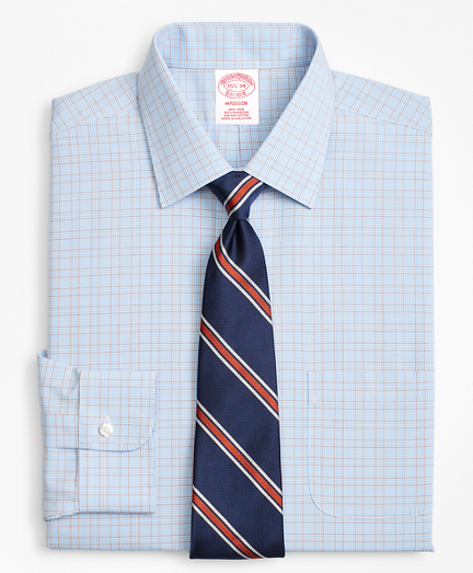 Madison Classic-Fit Dress Shirt, Non-Iron Plaid Framed Overcheck