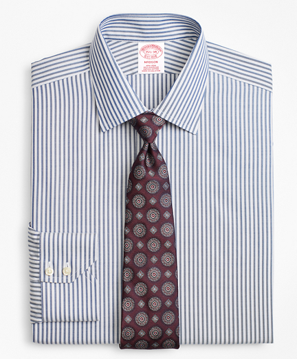 Madison Classic-Fit Dress Shirt, Non-Iron Alternating Twin Stripe