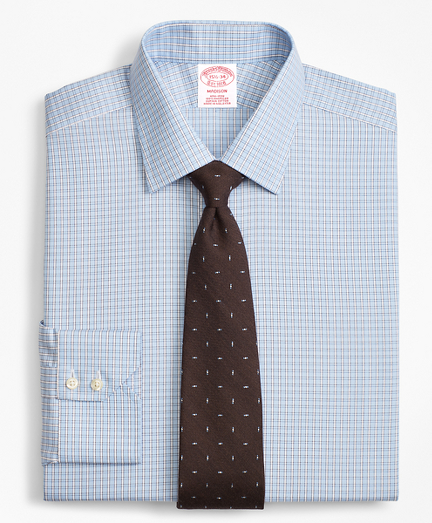 Madison Classic-Fit Dress Shirt, Non-Iron Two-Tone Framed Windowpane