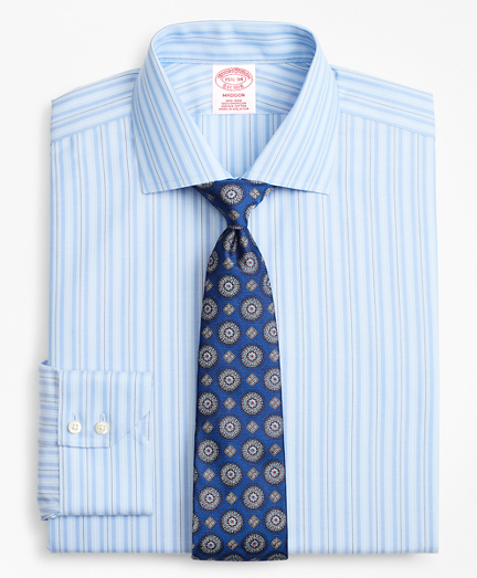 Madison Classic-Fit Dress Shirt, Non-Iron Alternating Ground Stripe