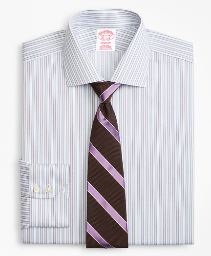 Madison Classic-Fit Dress Shirt, Non-Iron Hairline Framed Stripe
