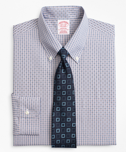 Madison Classic-Fit Dress Shirt, Non-Iron Two-Tone Check
