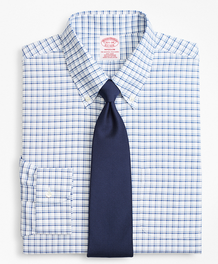 BrooksCool&reg; Madison Classic-Fit Dress Shirt, Non-Iron Sidewheeler Windowpane