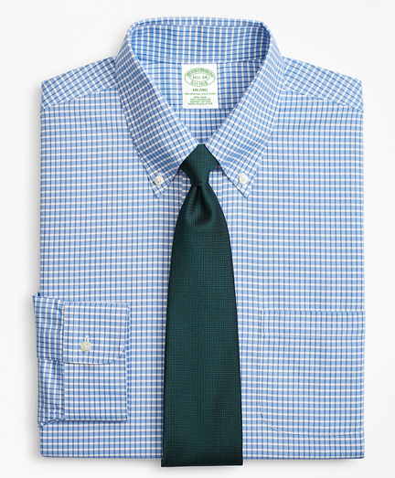 BrooksCool&reg; Milano Slim-Fit Dress Shirt, Non-Iron Ground Check