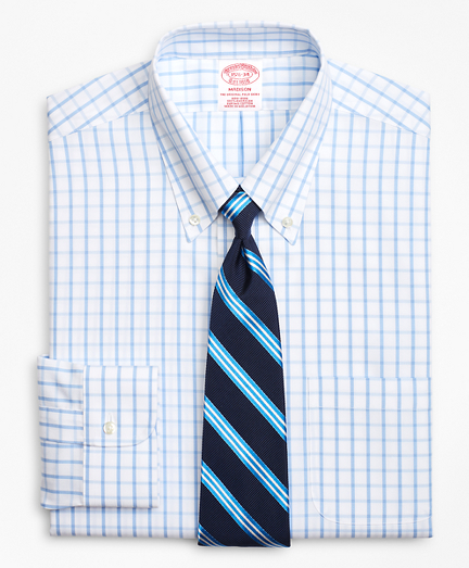 Madison Classic-Fit Dress Shirt, Non-Iron Windowpane
