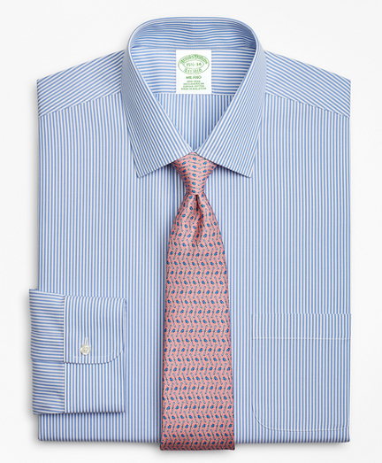 Milano Slim-Fit Dress Shirt, Non-Iron Stripe