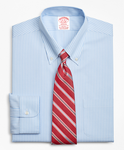 Stretch Madison Classic-Fit Dress Shirt, Non-Iron Stripe