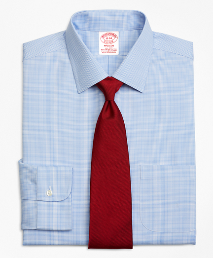 Stretch Madison Classic-Fit Dress Shirt, Non-Iron Glen Plaid