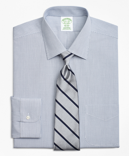 Milano Slim-Fit Dress Shirt, Non-Iron Check