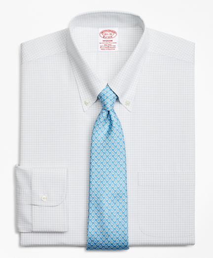 Stretch Madison Classic-Fit Dress Shirt, Non-Iron Windowpane