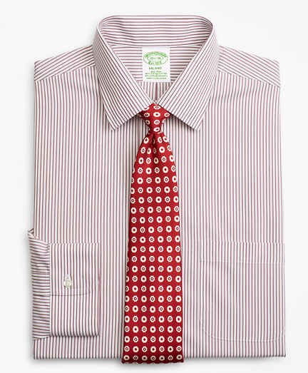 Stretch Milano Slim-Fit Dress Shirt, Non-Iron Stripe