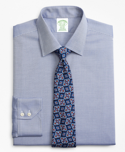 Milano Slim-Fit Dress Shirt, Non-Iron Check