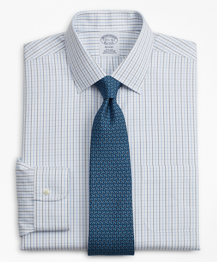 Regent Fitted Dress Shirt, Non-Iron Grid Check