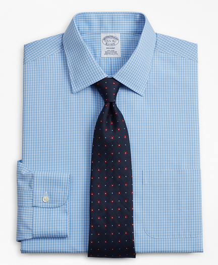 Regent Fitted Dress Shirt, Non-Iron Windowpane