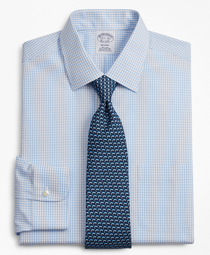 Regent Fitted Dress Shirt, Non-Iron Windowpane