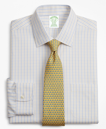Milano Slim-Fit Dress Shirt, Non-Iron Grid Check