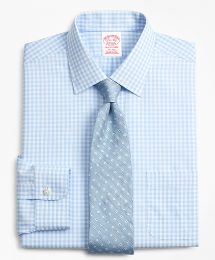 Traditional Relaxed-Fit Dress Shirt, Non-Iron Check
