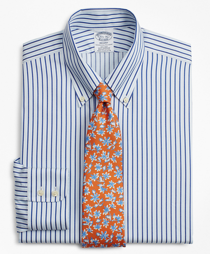 Regent Fitted Dress Shirt, Non-Iron Alternating Stripe