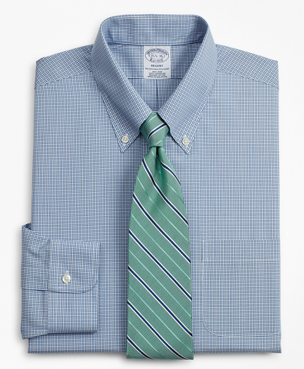 Regent Fitted Dress Shirt, Non-Iron Micro-Check
