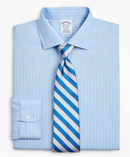 Regent Fitted Dress Shirt, Non-Iron Double-Stripe