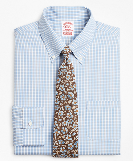 Stretch Madison Classic-Fit Dress Shirt, Non-Iron Micro-Check
