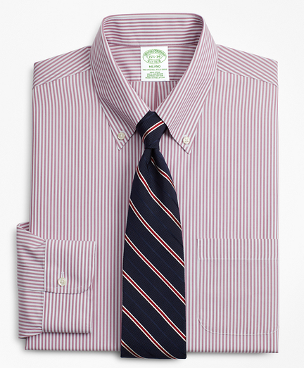 Milano Slim-Fit Dress Shirt, Non-Iron Bengal Stripe