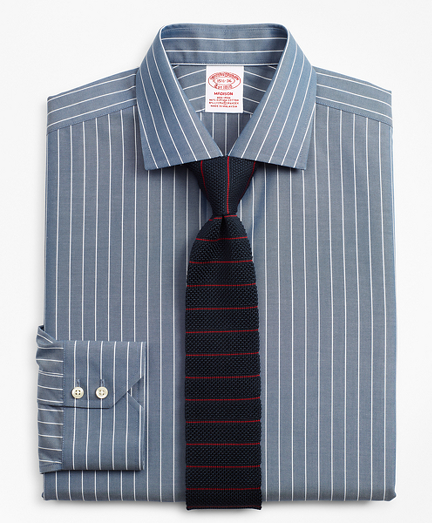 Stretch Madison Classic-Fit Dress Shirt, Non-Iron Pinstripe