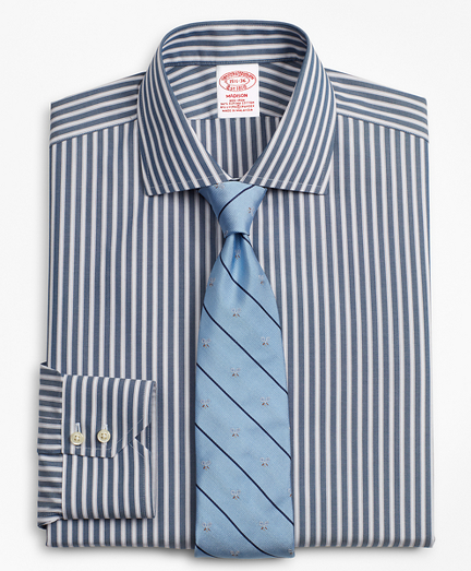 Stretch Madison Classic-Fit Dress Shirt, Non-Iron Stripe
