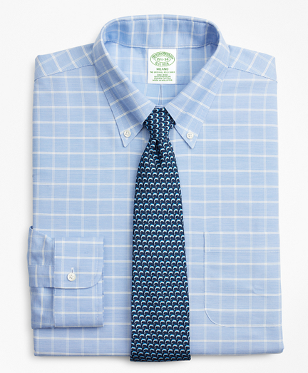 BrooksCool&reg; Milano Slim-Fit Dress Shirt, Non-Iron Windowpane