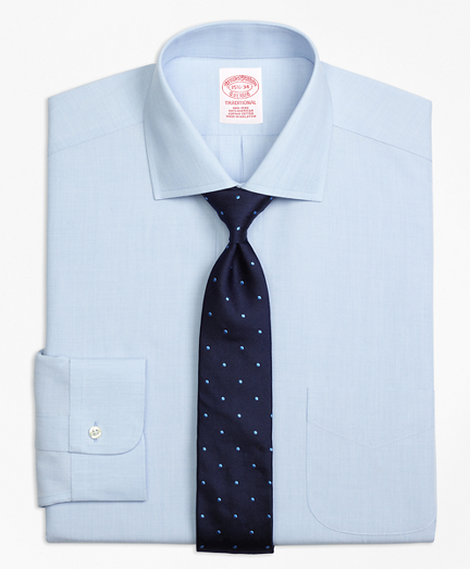 Traditional Relaxed-Fit Dress Shirt, Non-Iron Spread Collar