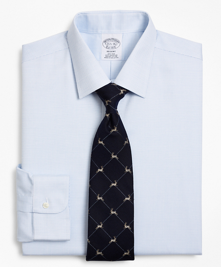 Regent Fitted Dress Shirt, Non-Iron Micro-Check