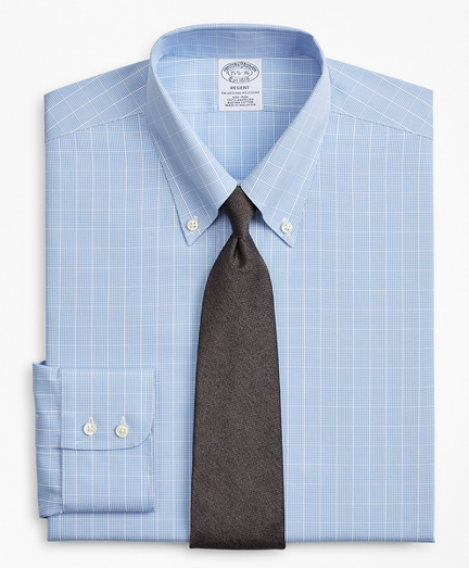 Regent Fitted Dress Shirt, Non-Iron Windowpane