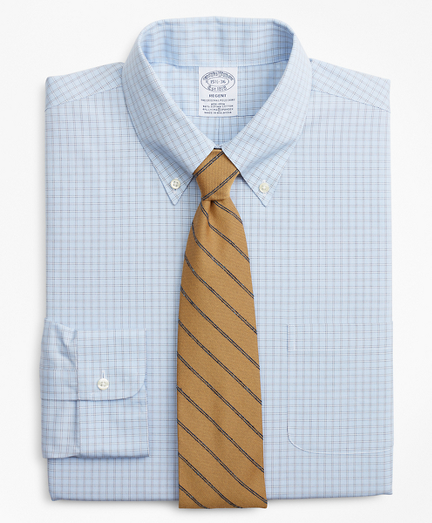 Stretch Regent Fitted Dress Shirt, Non-Iron Check