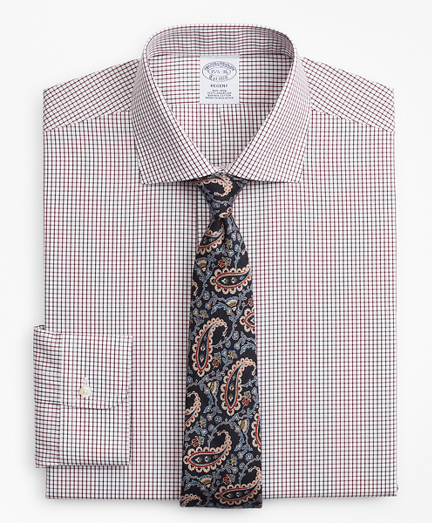 Regent Fitted Dress Shirt, Non-Iron Windowpane