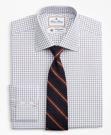 Luxury Collection Regent Fitted Dress Shirt, Franklin Spread Collar Fine Windowpane