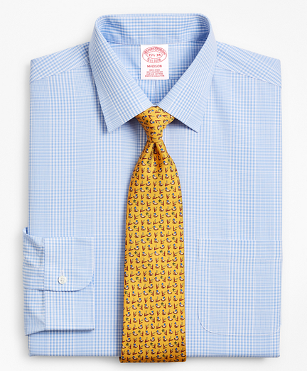 Madison Classic-Fit Dress Shirt, Non-Iron Glen Plaid