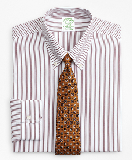 Milano Slim-Fit Dress Shirt, Non-Iron Stripe