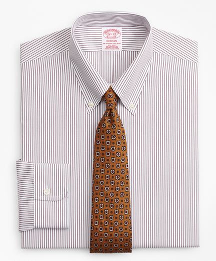 Madison Classic-Fit Dress Shirt, Non-Iron Stripe