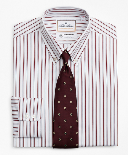Luxury Collection Milano Slim-Fit Dress Shirt, Button-Down Collar Stripe
